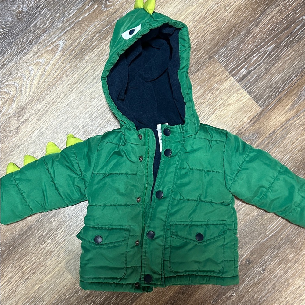 12 months Dino puffer coat